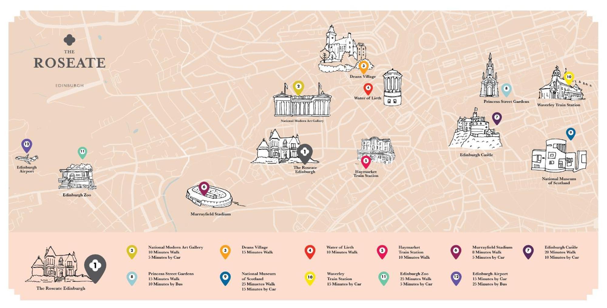 The Roseate Edinburgh - Small Luxury Hotels Of The World Kültér fotó Map of the University of Oxford